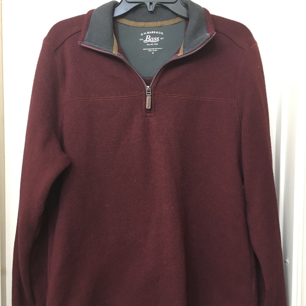 Maroon fleece sweater